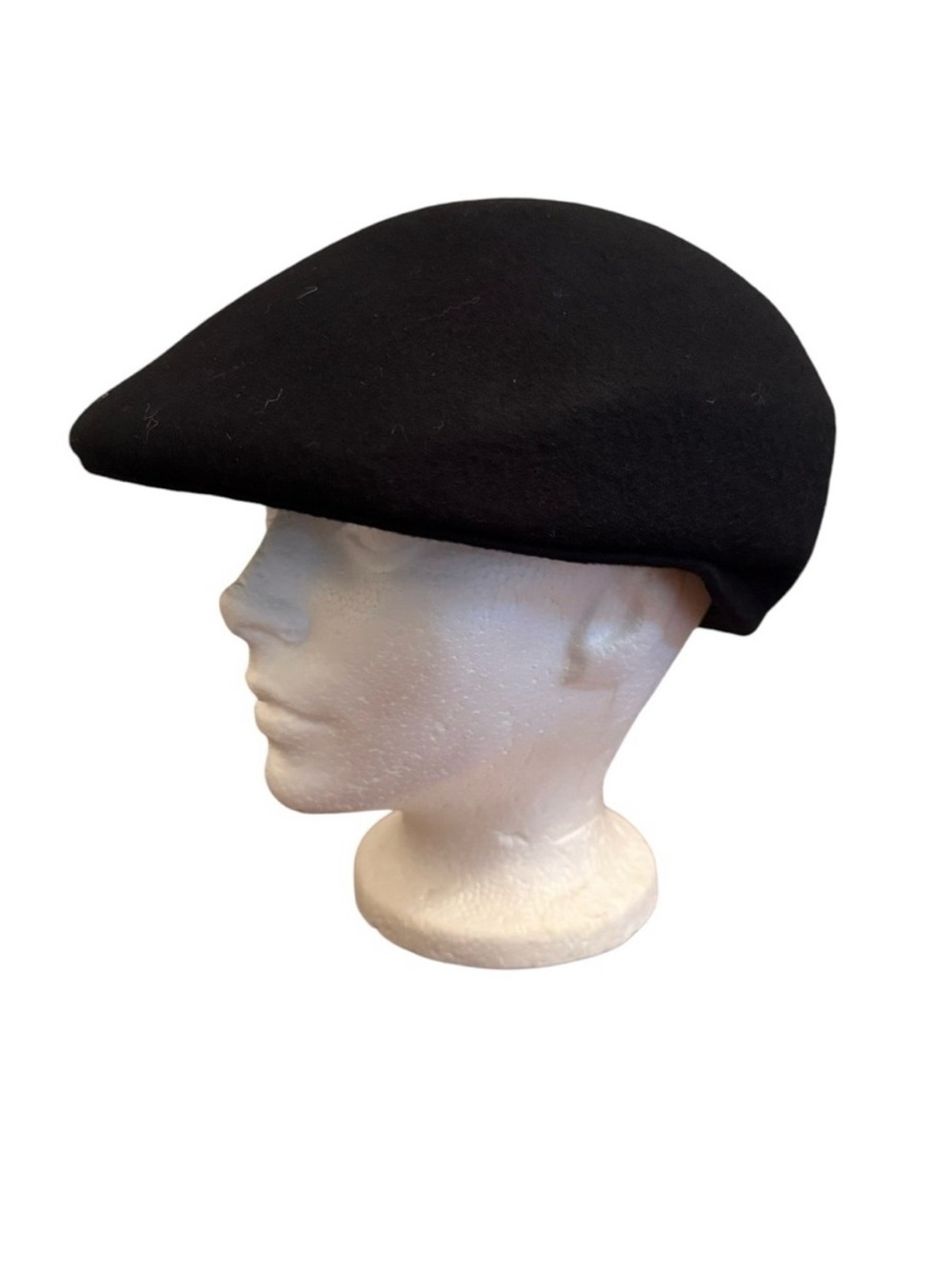 Vintage Picabo Black Wool Scally Cap Ivy Cap Flat Cap Driver Cap Men’s 57 CM